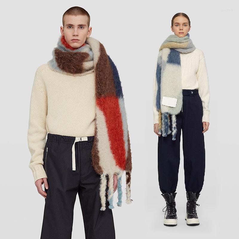 Scarves Simple European And American Fashion Thickened Artificial Cashmere Shawl Mohair Warm Scarf In Autumn Winter
Scarves Simple European And American Fashion Thickened Artificial Cashmere Shawl Mohair Warm Scarf In Autumn Winter