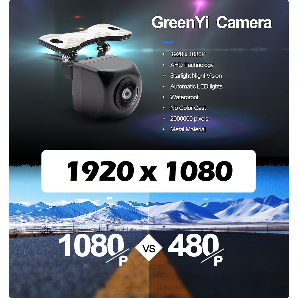 7inch Car Video AHD Auto Mirror Monitor 1080P Rear View Camera High Definition Vehicle IPS Full Display