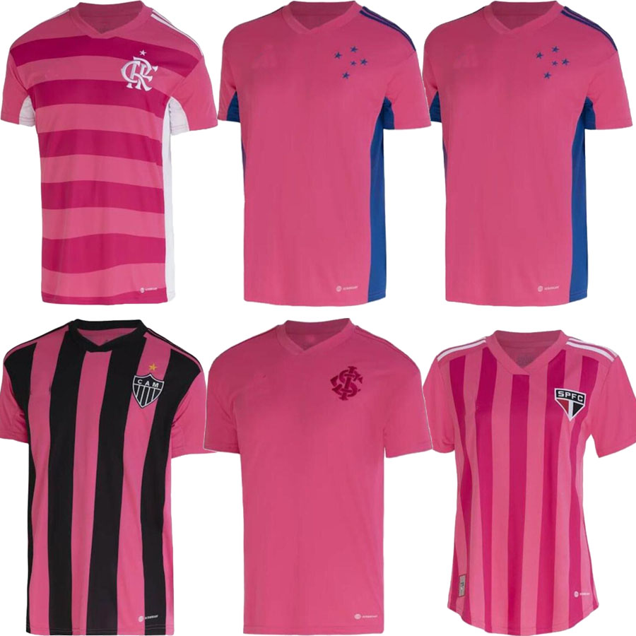 SAO PAULO Outubro Rosa SOCCER JERSEYS 2022 2023 Internacional Cruzeiro Flamengo Atletico Mineiro SPECIAL 22/23 man jersey football shirts set Football uniform, White
SAO PAULO Outubro Rosa SOCCER JERSEYS 2022 2023 Internacional Cruzeiro Flamengo Atletico Mineiro SPECIAL 22/23 man jersey football shirts set Football uniform, White