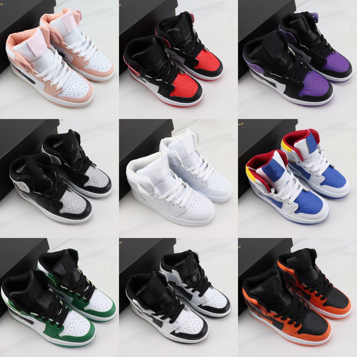 Infants High Top 1s Jumpman 1 Kids Basketball Shoes Athletic Outdoor Toddler Pine Green Game Royal Obsidian Chicago Bred Sneakers Panda University Blue Trainers, Fill postage
Infants High Top 1s Jumpman 1 Kids Basketball Shoes Athletic Outdoor Toddler Pine Green Game Royal Obsidian Chicago Bred Sneakers Panda University Blue Trainers, Fill postage
