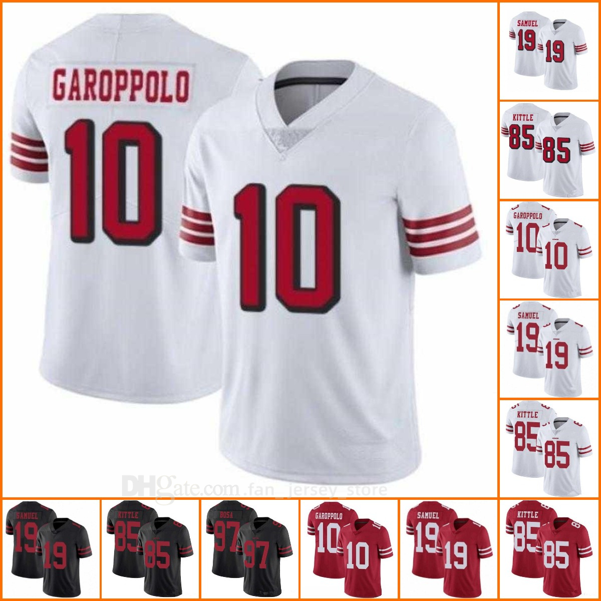 Football Jerseys Men women San Francisco''49ers''85 George Kittle 97 Nick Bosa 10 Jimmy Garoppolo black 19 Deebo Samuel Youth Limited jersey Custom, Color9
Football Jerseys Men women San Francisco''49ers''85 George Kittle 97 Nick Bosa 10 Jimmy Garoppolo black 19 Deebo Samuel Youth Limited jersey Custom, Color9