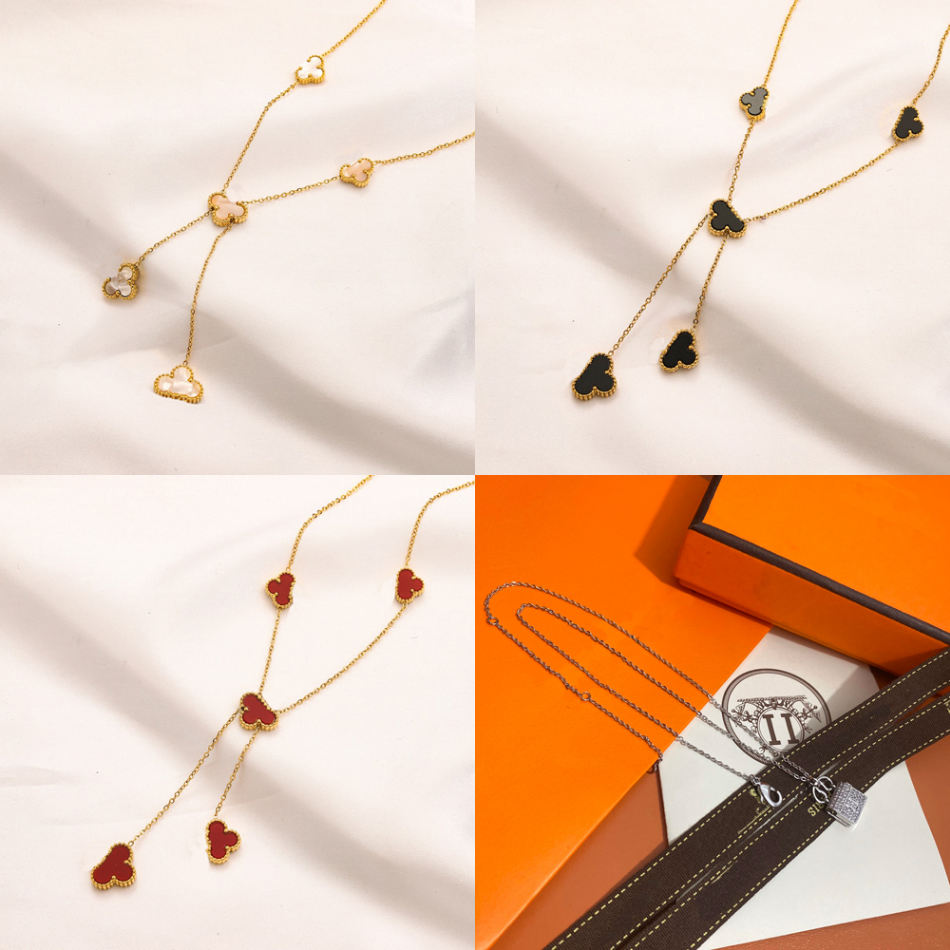 4 Styles Luxury Pendant Necklace for Women Gold Plated Designer Brand Letter Becklaces Classic Love Stainless Steel Chains for Men Minority Design
4 Styles Luxury Pendant Necklace for Women Gold Plated Designer Brand Letter Becklaces Classic Love Stainless Steel Chains for Men Minority Design