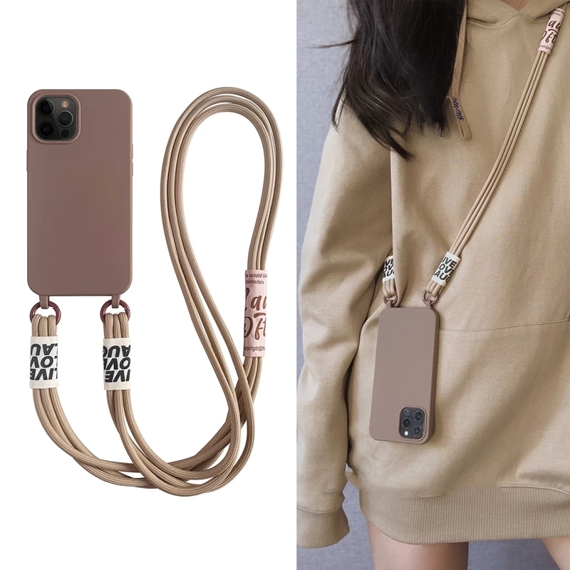 Crossbody Lanyard Solid Soft Phone Cases For iPhone 13 MiNi 12 11 Pro Max 14 Pro XS XR X 8 7 Plus SE3 Korea Strap Silicone Cover
Crossbody Lanyard Solid Soft Phone Cases For iPhone 13 MiNi 12 11 Pro Max 14 Pro XS XR X 8 7 Plus SE3 Korea Strap Silicone Cover