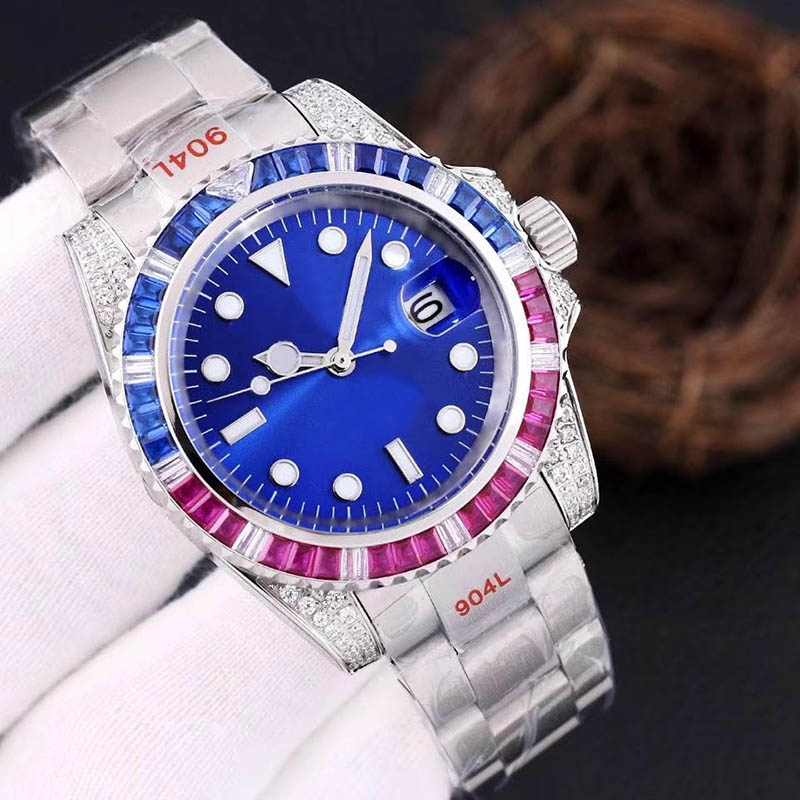 dropshipping Mens Automatic Mechanical Watches 40mm Full Stainless steel Rainbow Diamond Bezel Wristwatches Montre de luxe Swimming men Watch, Tool
dropshipping Mens Automatic Mechanical Watches 40mm Full Stainless steel Rainbow Diamond Bezel Wristwatches Montre de luxe Swimming men Watch, Tool