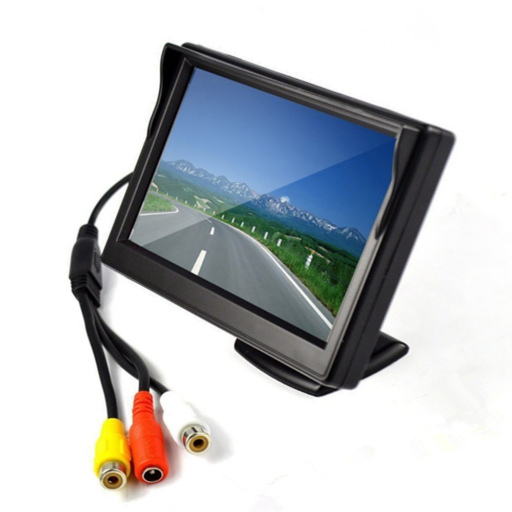 5 inch TFT LCD screen Car Monitor HD800x480 Reversing Parking Monitor with 2 video input Rearview camera optional