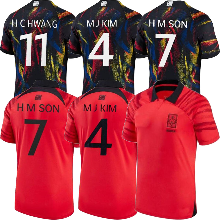 2022 South Korea soccer jersey 22/23 Home Red SON KIM HWANG LEE JEONG SUNG LEE KWON MAILLOTS National team shirt Football uniform, 22 23 men
2022 South Korea soccer jersey 22/23 Home Red SON KIM HWANG LEE JEONG SUNG LEE KWON MAILLOTS National team shirt Football uniform, 22 23 men