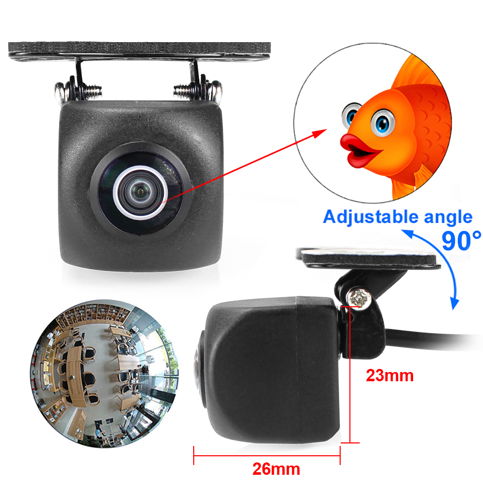XINMY 170 AHD 1080P Vehicle Rear View Camera Car Reverse Black Fisheye Lens Night Vision Waterproof Universal