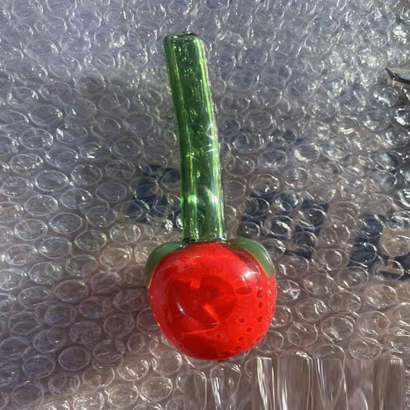 

Hand Heady Glass Smoking Pipe Colorful Cherry Fruit Shape Spoon Pipes Handmade for Tobacco Dry Herb Wholesale