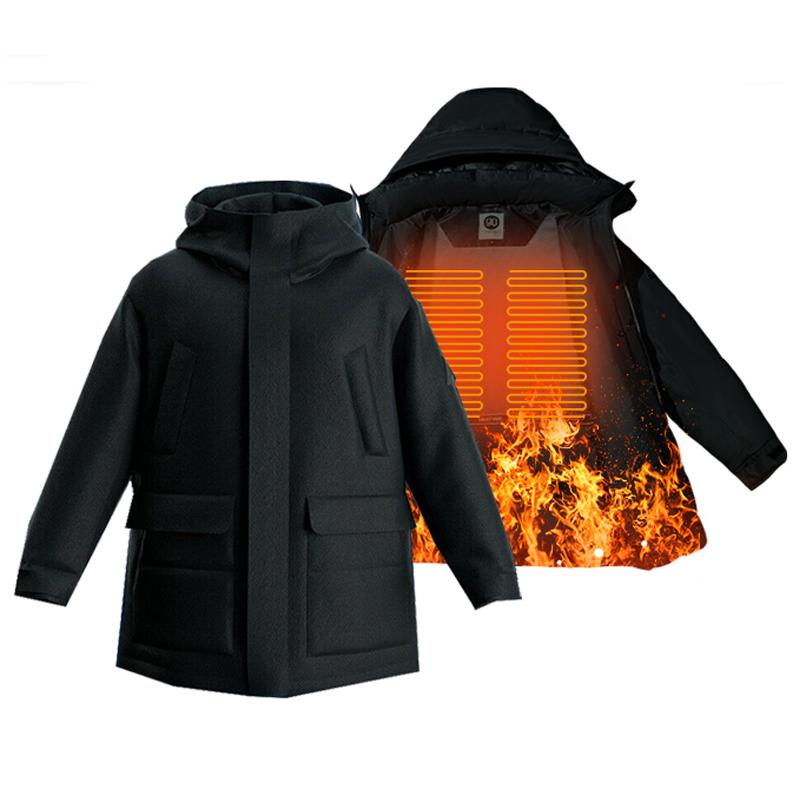 Xiaomi NINETYGO Electric Heating Down Jacket Man Winter Jacket Smart Usb Heated Parka Men Heated Body Warmer Clothing