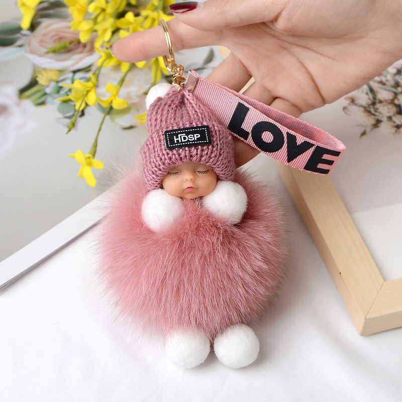 Keychains Pompom Sleeping Baby Keychain Cute Fluffy Plush Doll Women Girl Bags Keyrings Cars Key Ring Gift Charming Decoration G221026
Keychains Pompom Sleeping Baby Keychain Cute Fluffy Plush Doll Women Girl Bags Keyrings Cars Key Ring Gift Charming Decoration G221026