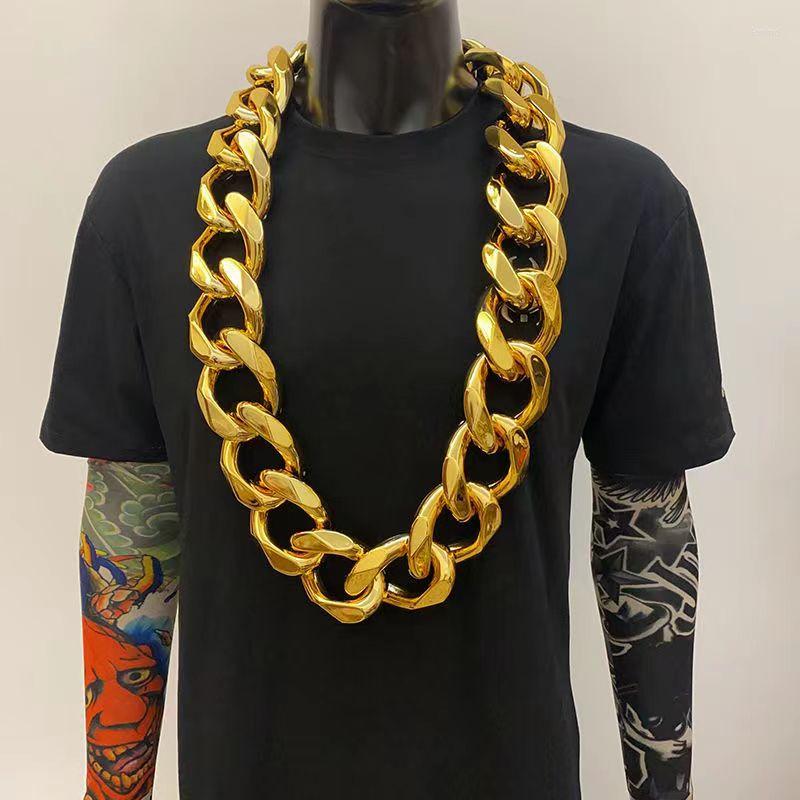 Chains Hip Hop Acrylic Thick Gold Necklace Men's 18K Chain Fashion Halloween All Carnival Jewelry Accessories Plastic Large Li