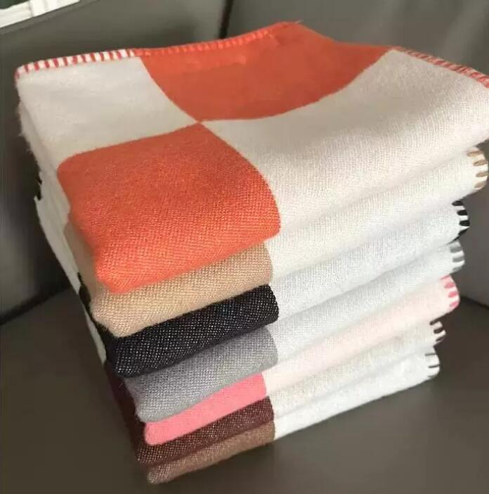 135x170cm H Letter Cashmere Blanket Crochet Soft Wool Shawl Portable Warm Plaid Sofa Travel Fleece Knitted Throw Cape Designer Blankets 13 Colors
135x170cm H Letter Cashmere Blanket Crochet Soft Wool Shawl Portable Warm Plaid Sofa Travel Fleece Knitted Throw Cape Designer Blankets 13 Colors