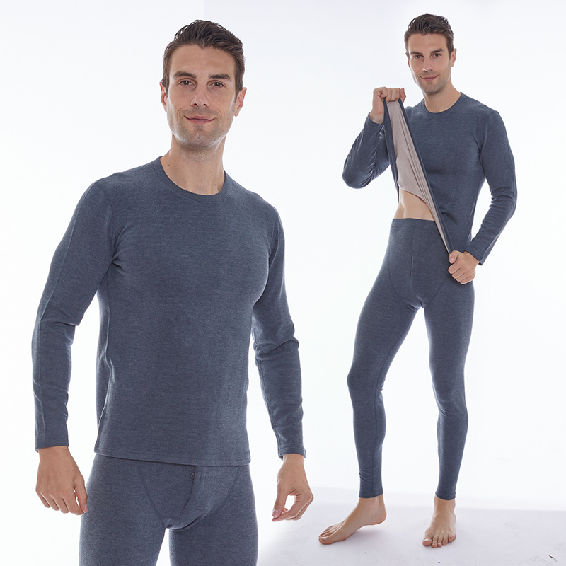 Designer autumn and winter trackless thermal underwear men's silk cashmere suit body shaping heat undergarment with velvet thickening, Khaki grey
Designer autumn and winter trackless thermal underwear men's silk cashmere suit body shaping heat undergarment with velvet thickening, Khaki grey