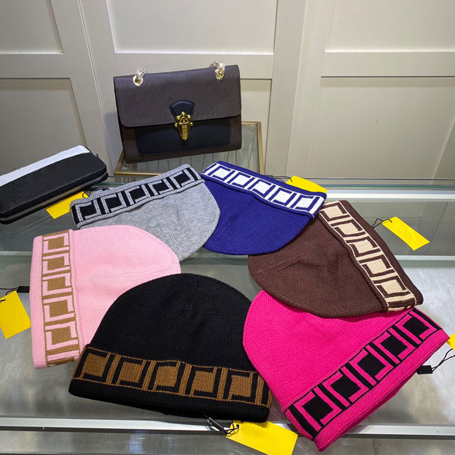 Luxury Knitted Hat Classic Designer Beanie Caps for Man Woman Winter Unisex Hats 6 Colors Top Quality
