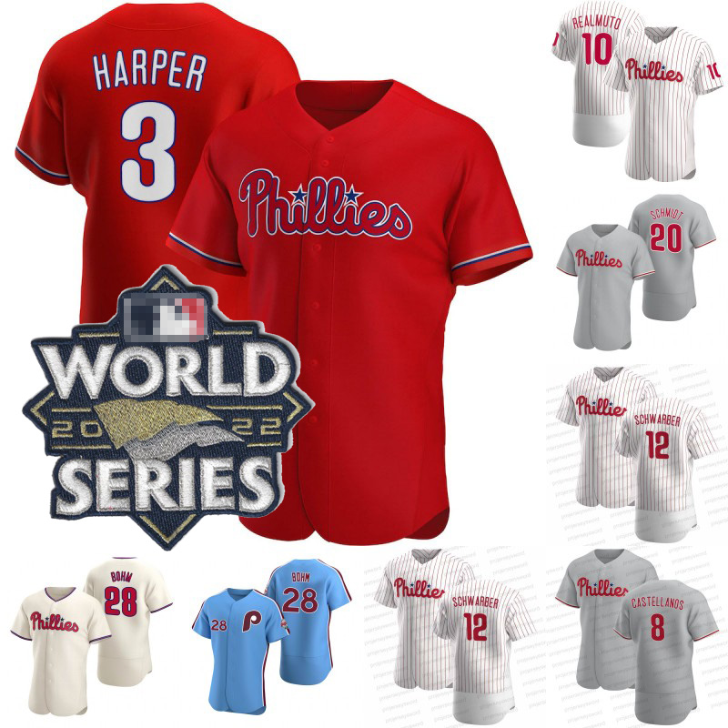 Bryce Philadelphia Harper Phillies Trea Turner 2022 World Series Jersey Bryson Stott Kyle Schwarber Nick Castellanos Brandon Marsh Rhys Hoskins Aaron Nola Jersey, Mens flex base red
Bryce Philadelphia Harper Phillies Trea Turner 2022 World Series Jersey Bryson Stott Kyle Schwarber Nick Castellanos Brandon Marsh Rhys Hoskins Aaron Nola Jersey, Mens flex base red