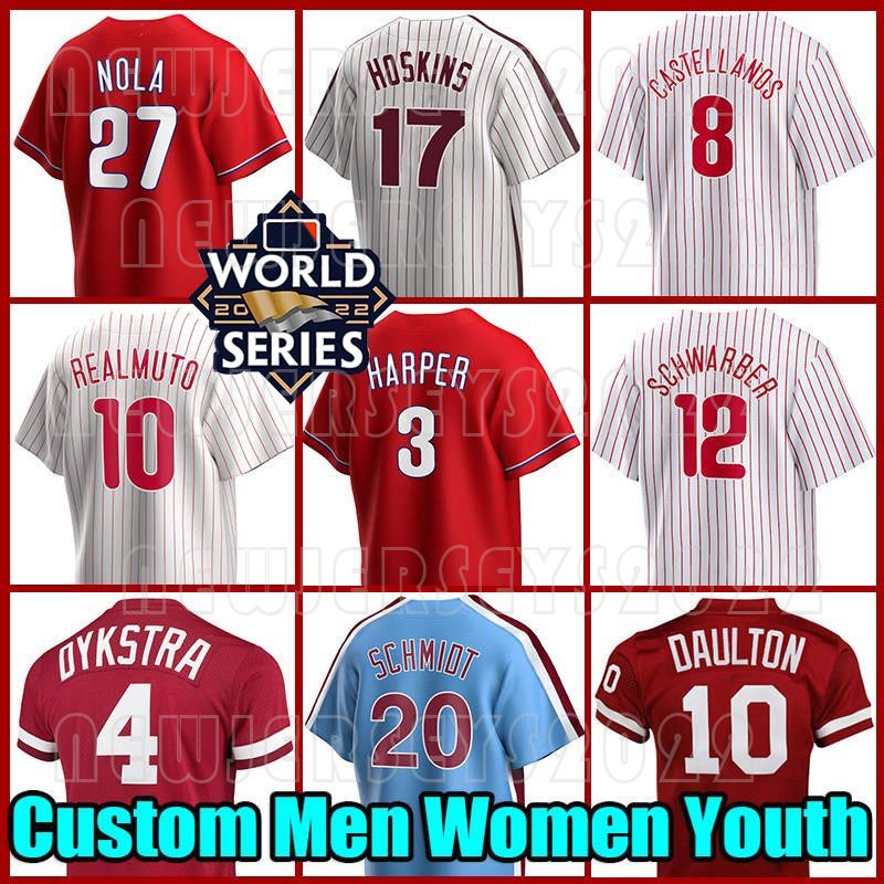 20 Mike Schmidt Baseball 22 Andrew 3 Bryce JT Realmuto McCutchen Phillies Jerseys 4 Dykstra Harper Rhys Hoskins Aaron Nola Lenny Nick Castellanos Kyle Schwarber Bohm, Women custom coolbase+patch(f c r)
20 Mike Schmidt Baseball 22 Andrew 3 Bryce JT Realmuto McCutchen Phillies Jerseys 4 Dykstra Harper Rhys Hoskins Aaron Nola Lenny Nick Castellanos Kyle Schwarber Bohm, Women custom coolbase+patch(f c r)
