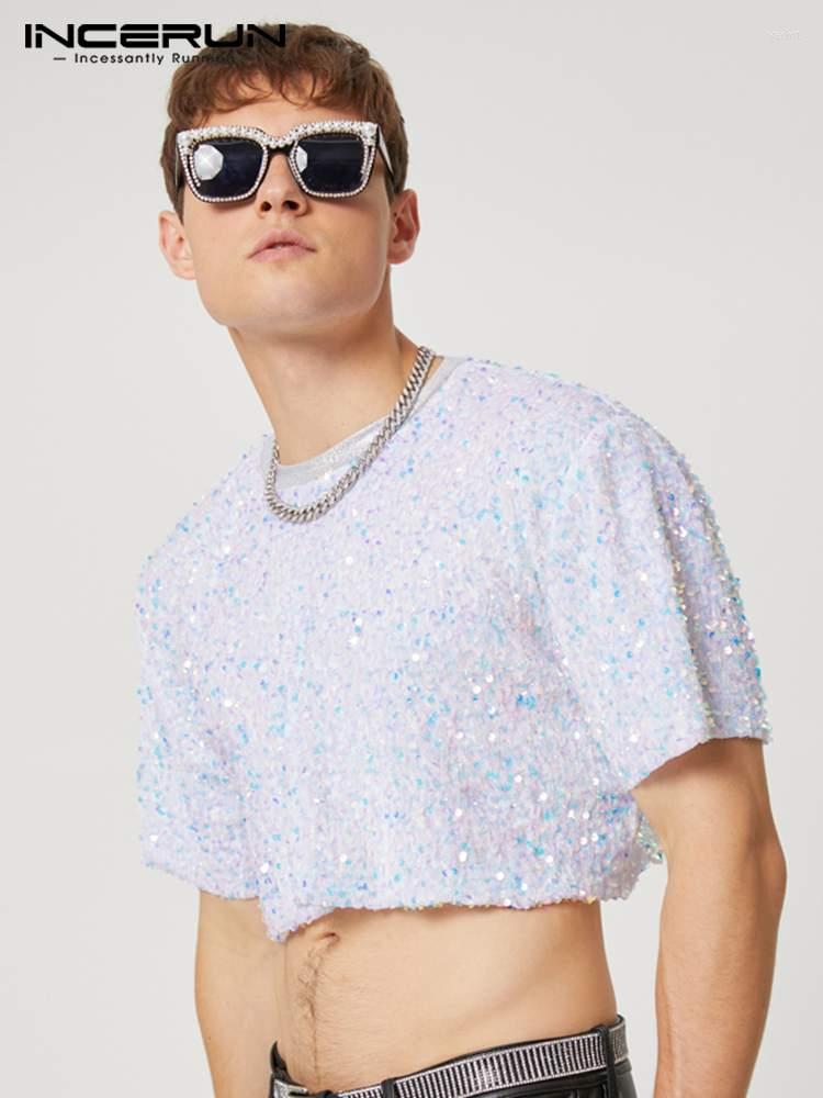 Men' T Shirts INCERUN Fashion Men Shirt O-neck Short Sleeve 2022 Loose Sequins Shiny Sexy Crop Tops Summer Streetwear Casual Camisetas, White
Men' T Shirts INCERUN Fashion Men Shirt O-neck Short Sleeve 2022 Loose Sequins Shiny Sexy Crop Tops Summer Streetwear Casual Camisetas, White