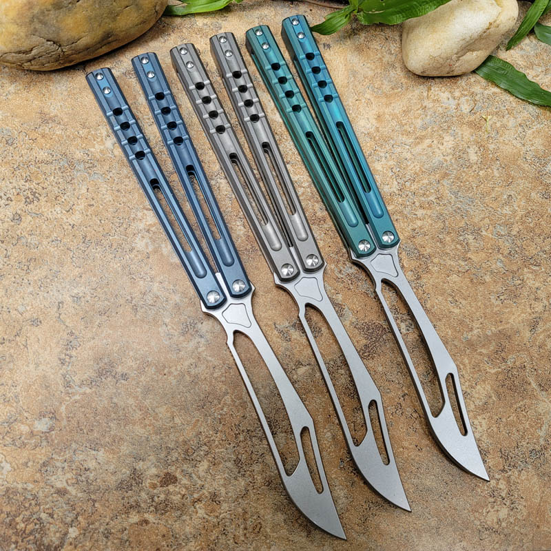 Theone Butterfly Trainer Knife 4.7 inches Blade Titanium Alloy Shank Practice Tactics Knives
Theone Butterfly Trainer Knife 4.7 inches Blade Titanium Alloy Shank Practice Tactics Knives