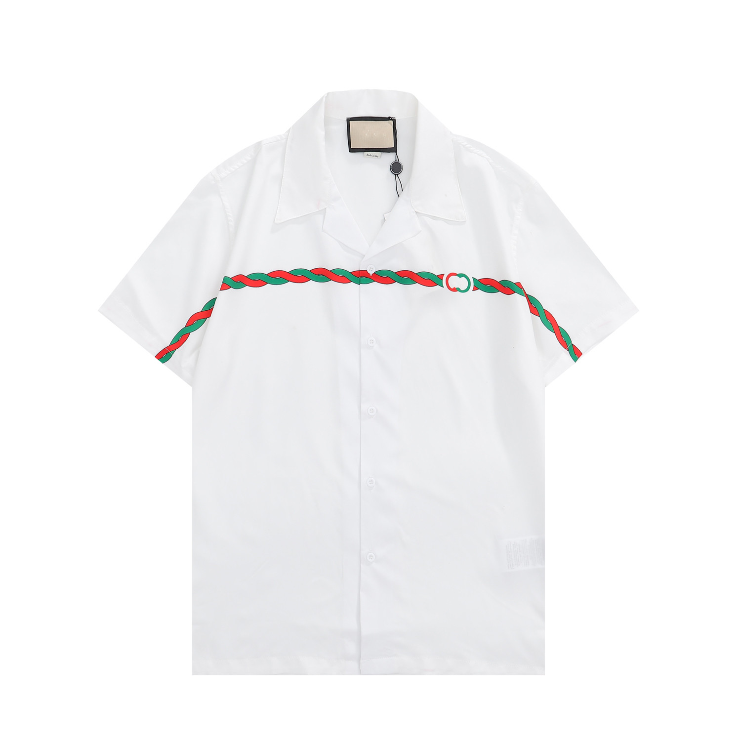 New Spring Summer Bowling Shirts Mens Fashion Couture Gold Baroque Print Shirts Casual Button Down Short Sleeve Hawaiian Shirt Sui