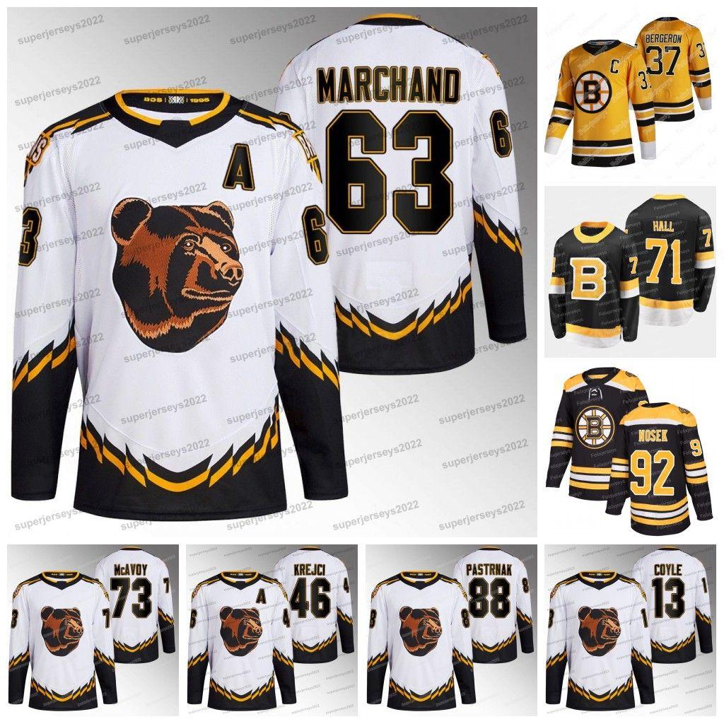 College wear 63 Brad Marchand 2022-23 Reverse Retro Jersey David Pastrnak Bruin Patrice Bergeron Taylor Hall Charlie McAvoy Charlie Coyle Er, Black golden edtion
College wear 63 Brad Marchand 2022-23 Reverse Retro Jersey David Pastrnak Bruin Patrice Bergeron Taylor Hall Charlie McAvoy Charlie Coyle Er, Black golden edtion