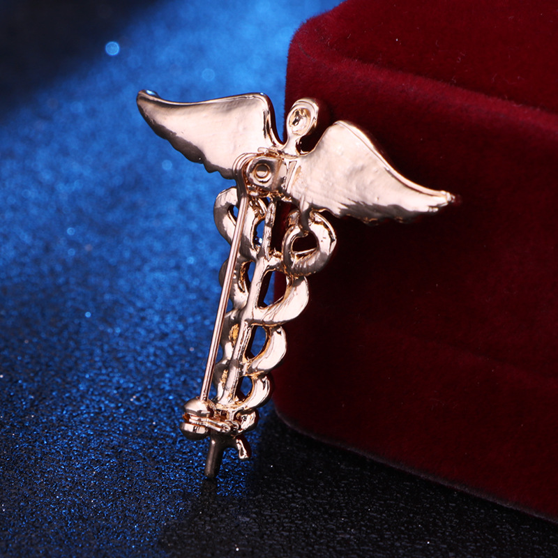 S3277 Fashion Jewelry Pins Vintage Star of Life Medical Logo Brooch For Man Woman Angel Wing Snakes Brooches