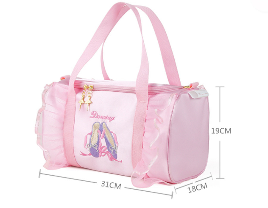 Backpacks Personalized Kids Dance Bag for Girls Ballerina Bag Pink Lace Duffel for Ballet Class Crossbody Name Embroidery Ballet Handbag 221027