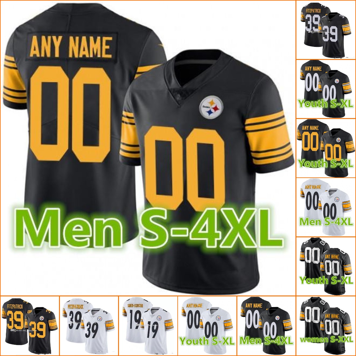 Jersey Wholesale Custom Football Pittsburgh''Steelers''men women youth 10 Mitchell Trubisky 22 Najee Harris 39 Minkah Fitzpatrick 11 Chase Claypool, Color7
Jersey Wholesale Custom Football Pittsburgh''Steelers''men women youth 10 Mitchell Trubisky 22 Najee Harris 39 Minkah Fitzpatrick 11 Chase Claypool, Color7
