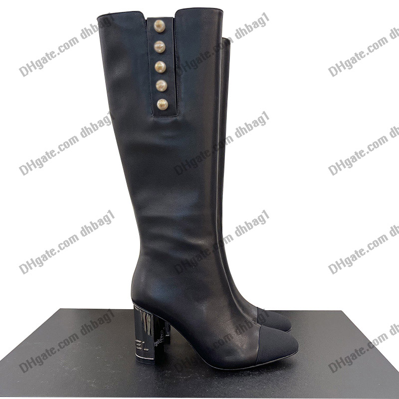 Designer Imitation Pear Womens Knee Boots Chunky Heel Calfskin Leather/lambskin High Heel 8.5cm Zipper Quilted Texture Knight Rainboots Winter Snow Chelsea Boot
Designer Imitation Pear Womens Knee Boots Chunky Heel Calfskin Leather/lambskin High Heel 8.5cm Zipper Quilted Texture Knight Rainboots Winter Snow Chelsea Boot