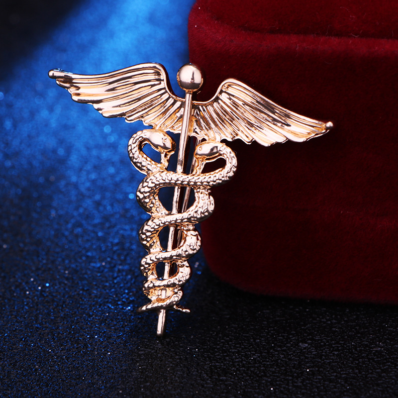 S3277 Fashion Jewelry Pins Vintage Star of Life Medical Logo Brooch For Man Woman Angel Wing Snakes Brooches