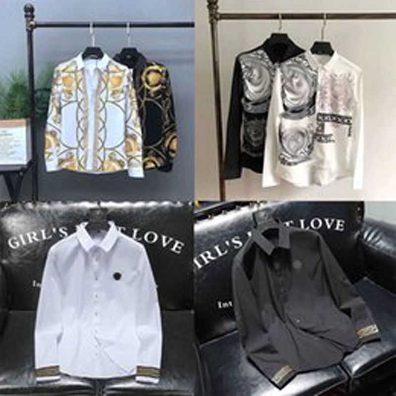 Men's shirts Designers Long sleeved shirt Polos Floral pattern Fashion Embroidered medusa Man casual business Shirt Tshirt spring and autumn -3XL/4XL, #1 white
Men's shirts Designers Long sleeved shirt Polos Floral pattern Fashion Embroidered medusa Man casual business Shirt Tshirt spring and autumn -3XL/4XL, #1 white