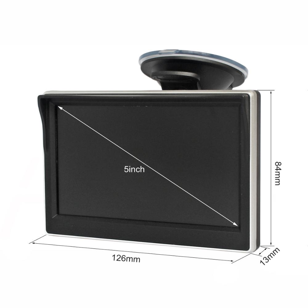 5 inch IPS AHD Car Video Rear View Monitor Inside Parking Backup Monitor with Suction Cup and Bracket for MPV SUV Horse Lorry