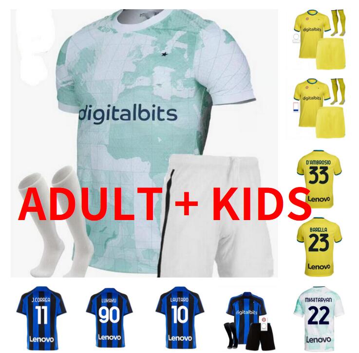 22 23 Inter Milans BRAHIM soccer jerseys 2022 2023 BARELLA DZEKO BROZOVIC J.CORREA CALHANOGLU VIDAL LAUTARO ERIKSEN ALEXIS DE VRIJ football shirt Adult kids kit
22 23 Inter Milans BRAHIM soccer jerseys 2022 2023 BARELLA DZEKO BROZOVIC J.CORREA CALHANOGLU VIDAL LAUTARO ERIKSEN ALEXIS DE VRIJ football shirt Adult kids kit