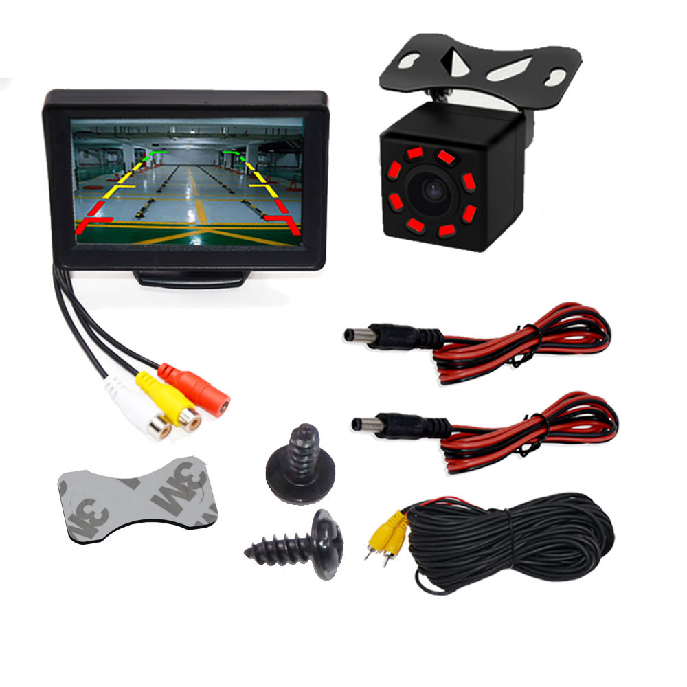 Car Monitor 4.3" Screen For Rear View Reverse Camera TFT LCD Display HD Digital Color 4.3 Inch PAL/NTSC