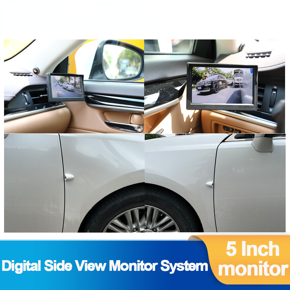 5 Inch Mirror Monitor Car Digital Side View System with 720P Camera Blind Spot HD Monitor Waterproof Auto Accessories C251017