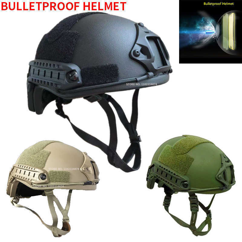 Cycling Helmets FAST PE NIJ IIIA high cut ballistic helmet XP cut ballistic helmet dial lined green black ballistic helmet L221014
