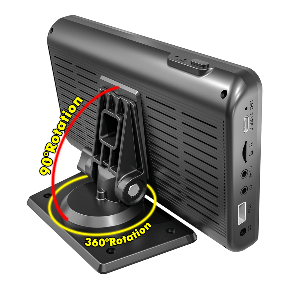 7inch Portable Wireless Car Video Monitor MP5 Player Auto Desktop Monitor HD IPS Touch Screen Carplay Phone Interconnected Mirrorlink Interface C25101