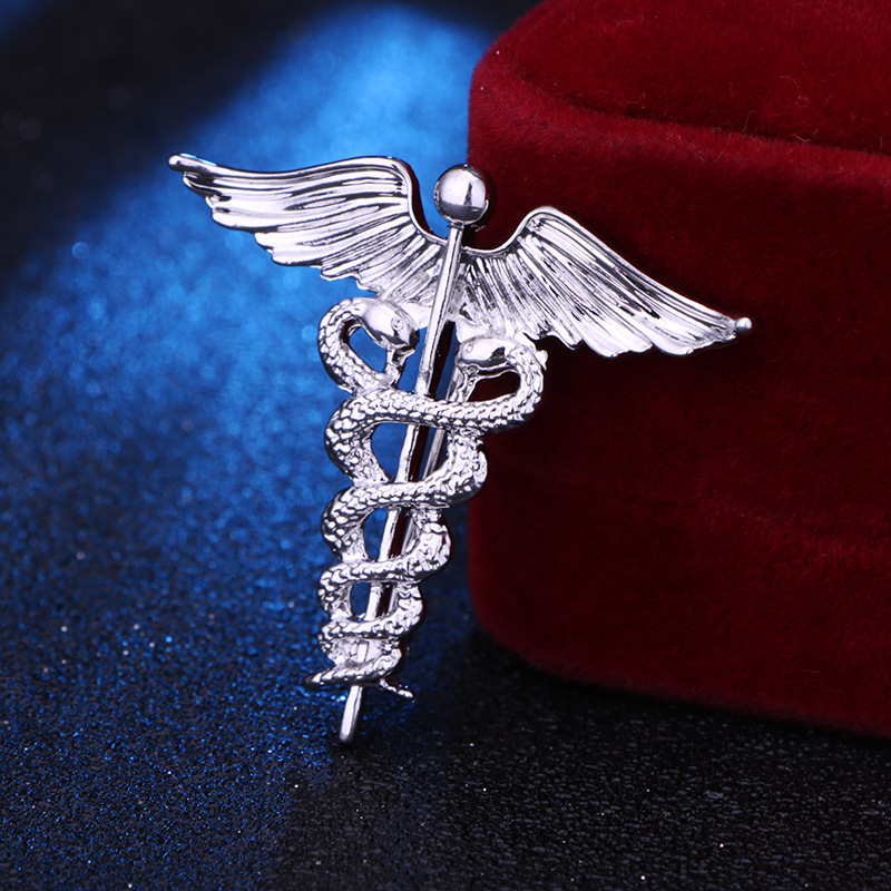 S3277 Fashion Jewelry Pins Vintage Star of Life Medical Logo Brooch For Man Woman Angel Wing Snakes Brooches