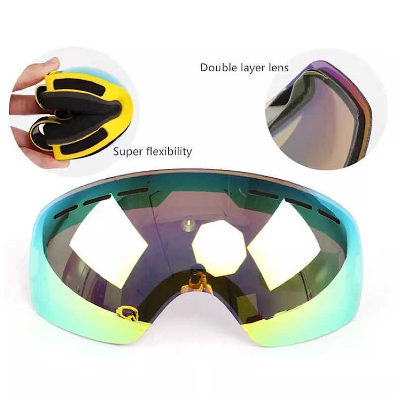 Ski Goggles New Adult/Children Goggs Doub Layers UV400 Anti-fog Big Mask ing Snow Men Women Snowboard L221022