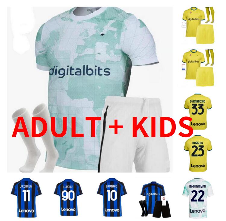 2023 LUKAKU Inter Milans soccer jerseys CORREA DZEKO GIROUD BARELLA LAUTARO SKRINIAR BELLANOVA DE VRIJ 22 23 home away football shirt uniforms men kids kit sets
2023 LUKAKU Inter Milans soccer jerseys CORREA DZEKO GIROUD BARELLA LAUTARO SKRINIAR BELLANOVA DE VRIJ 22 23 home away football shirt uniforms men kids kit sets