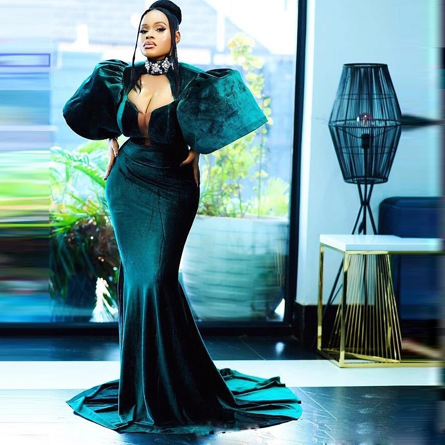 Green Velvet Puffy Half Sleeves Prom Dresses 2023 High Neck With Appliques Mermaid Evening Dress Aso Ebi Formal Women Party Gowns, Purple
Green Velvet Puffy Half Sleeves Prom Dresses 2023 High Neck With Appliques Mermaid Evening Dress Aso Ebi Formal Women Party Gowns, Purple
