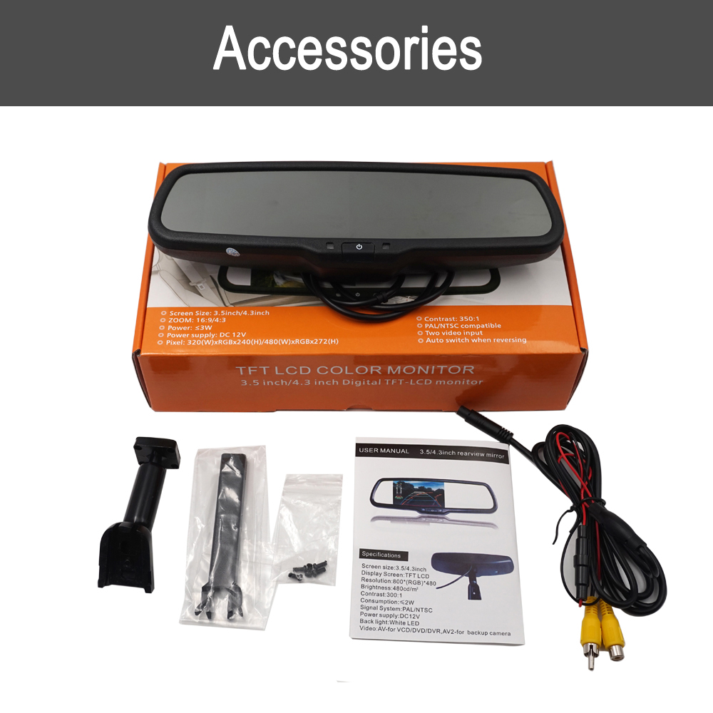4.3 Inch LCD Car Video Rearview Mirror TFT Monitor with Original Special Bracket Screen Auto Rear view Mirrors