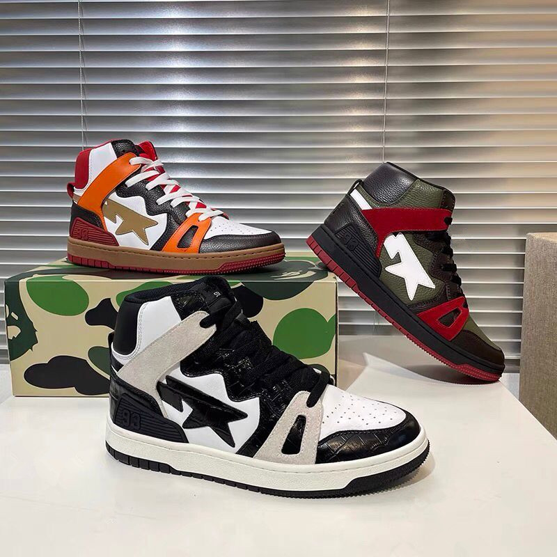 Bapesta fashion casual shoes classic high-top color blocking retro casualS splicing style trendy casuals board shoess size 36-45
Bapesta fashion casual shoes classic high-top color blocking retro casualS splicing style trendy casuals board shoess size 36-45