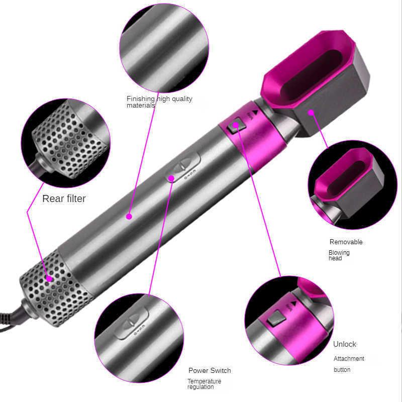 5 in 1 Hair Dryer Professional Salon Curler Air Wrap Curling Brush Set Negative Ion Curler Hair Straightener Comb Air Curler
5 in 1 Hair Dryer Professional Salon Curler Air Wrap Curling Brush Set Negative Ion Curler Hair Straightener Comb Air Curler