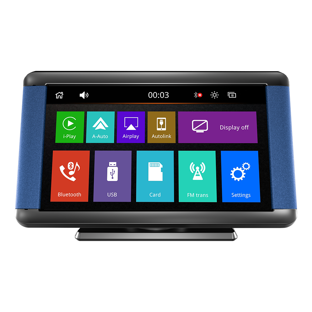 7inch Portable Wireless Car Video Monitor MP5 Player Auto Desktop Monitor HD IPS Touch Screen Carplay Phone Interconnected Mirrorlink Interface C25101