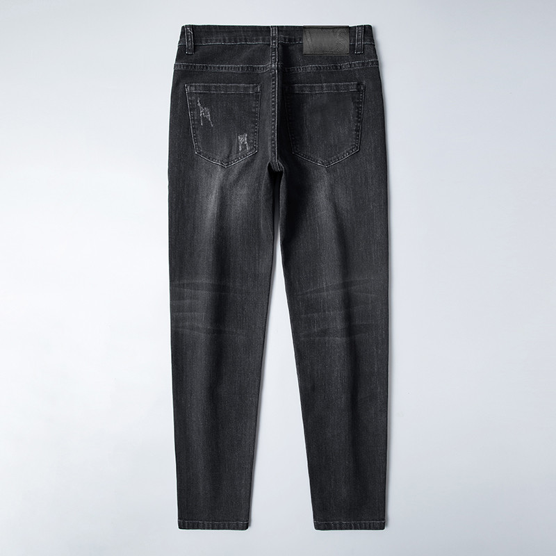 2022 New JEANS Autumn winter Pants pant Men's trousers Stretch close-fitting jeans cotton slacks washed straight business casual