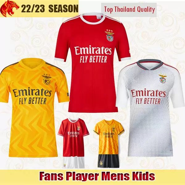 22 23 Benfica Soccer Jerseys GIL DIAS 2022 2023 Fans Player Version YAREMCHUK CHIQUINHO RAFA MUSA G. RAMOS Football Shirt J.MARIO R. PINHO MEITE Men
