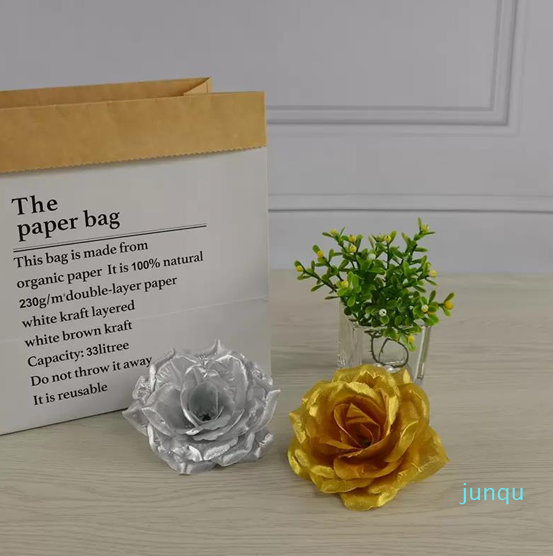 100pcs 10cm Ivory Artificial Flowers Silk Rose Head Diy Decor Vine Flower Wall Wedding Party Decoration Gold Artificial Flowers For Decor 01