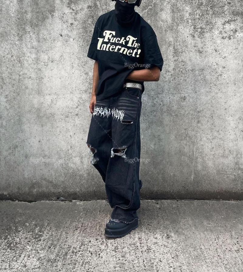 Men' Jeans In Letter Print Black Cargo Baggy Slouchy Mens Pants Clothes Men Y2k Fashion Loose Straight Wide Leg Streetwear, 18
Men' Jeans In Letter Print Black Cargo Baggy Slouchy Mens Pants Clothes Men Y2k Fashion Loose Straight Wide Leg Streetwear, 18