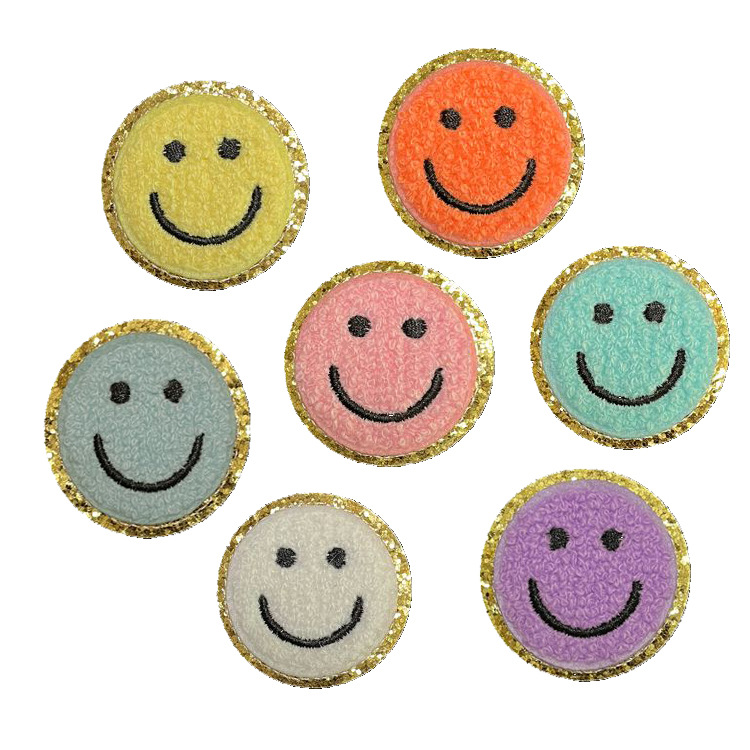 Notions Self Adhesive Smile Face Patches Preppy Glitter Chenille Letter Iron on Patch for Backpacks Hat Clothing Sew DIY Gift Gold Grimmed Decals
Notions Self Adhesive Smile Face Patches Preppy Glitter Chenille Letter Iron on Patch for Backpacks Hat Clothing Sew DIY Gift Gold Grimmed Decals