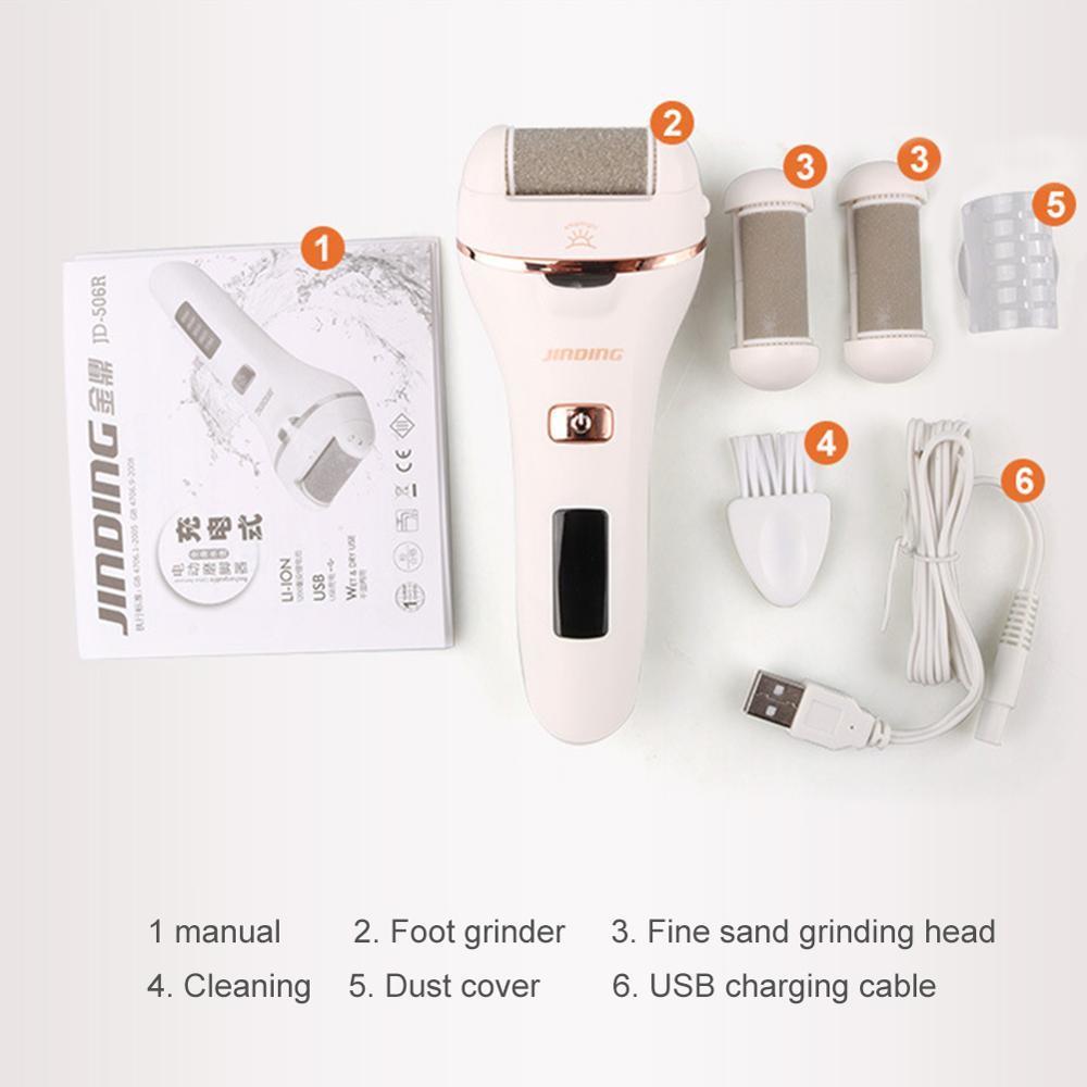 Foot Treatment Electric Foot File Grinder Dead Dry Skin Callus Remover Rechargeable Feet Pedicure Tool Foot Care Tools for Hard Cracked Clean 221027